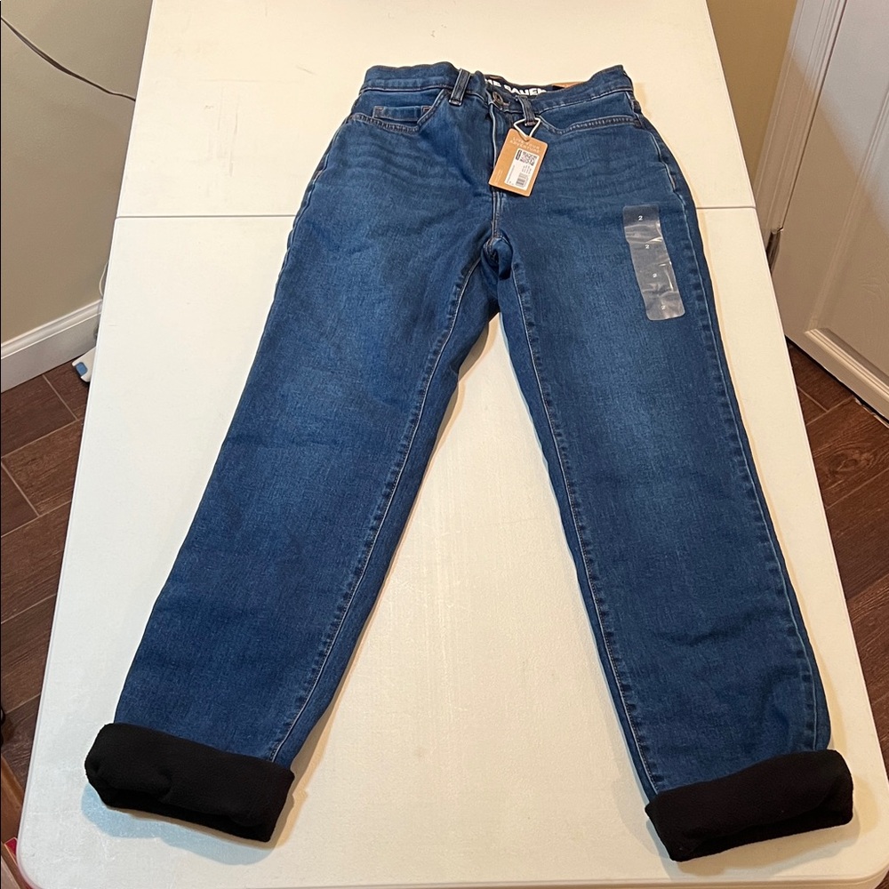 Eddie Bauer women’s Fleece-Lined Blue Jeans size 2